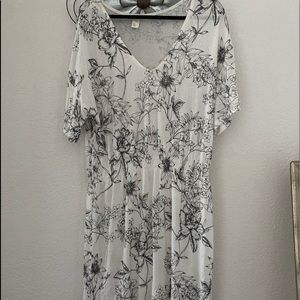 H&M flower sketch dress